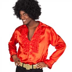 chemise disco rouge