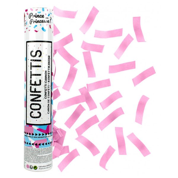 Canon à confettis rose