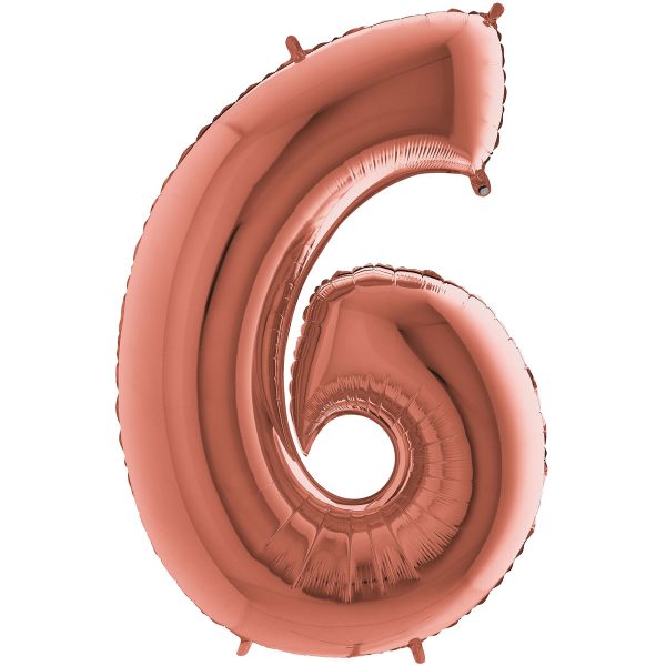 Ballon alu 86cm chiffre rose gold