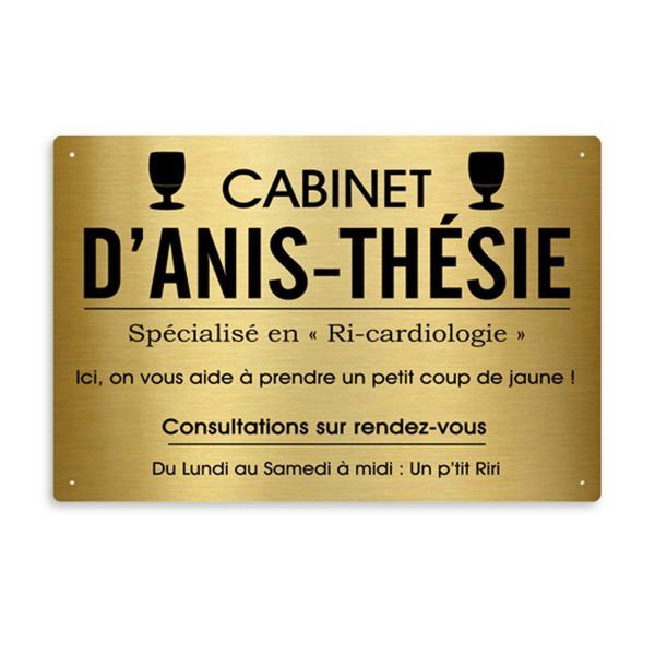 Plaque pro Anis-Thésie