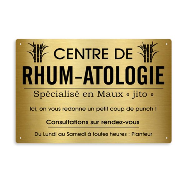 Plaque pro "Rhum-Atologie"