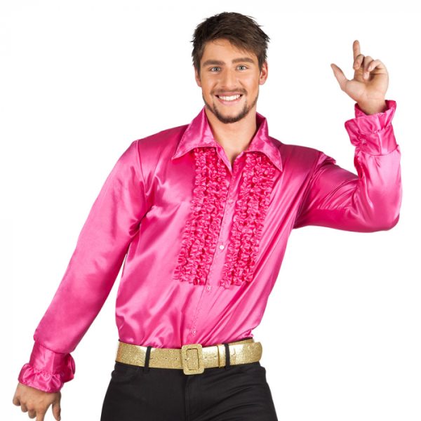 Chemise disco fuschia