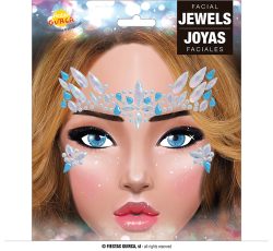Bijoux visage bleus et blancs