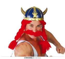 casque gaulois bleu