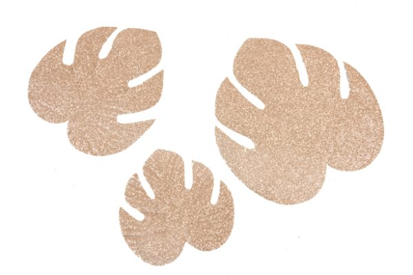 Feuilles monstera rose gold