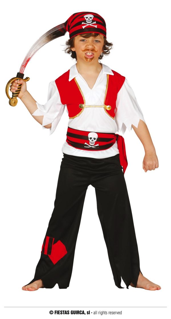 Déguisement pirate rouge