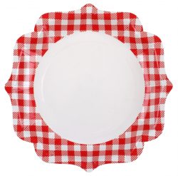 Assiettes campagne rouge