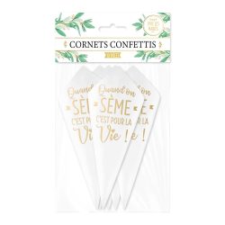 Cornets confettis mariage