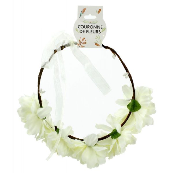 Couronne de fleurs blanches