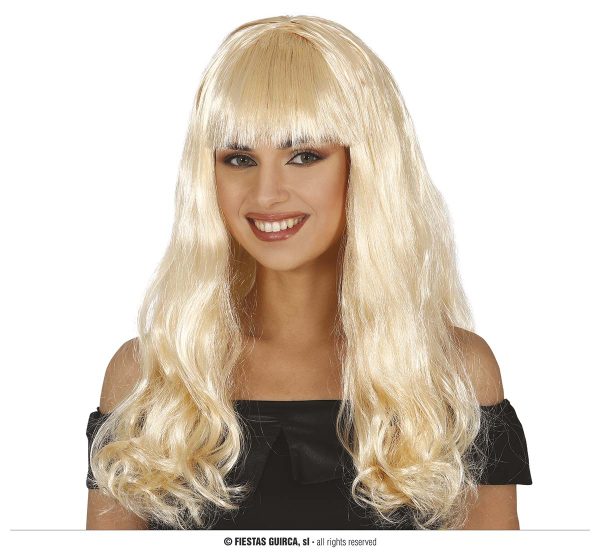 Perruque longue blonde