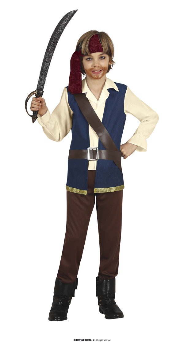 Déguisement pirate bleu