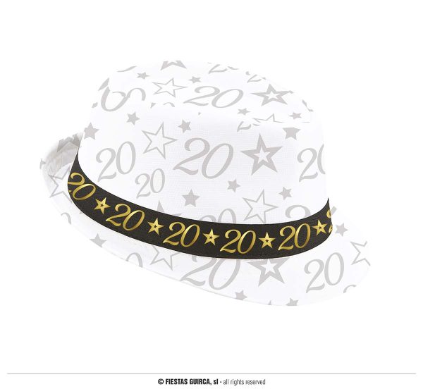Chapeau gangster blanc âge