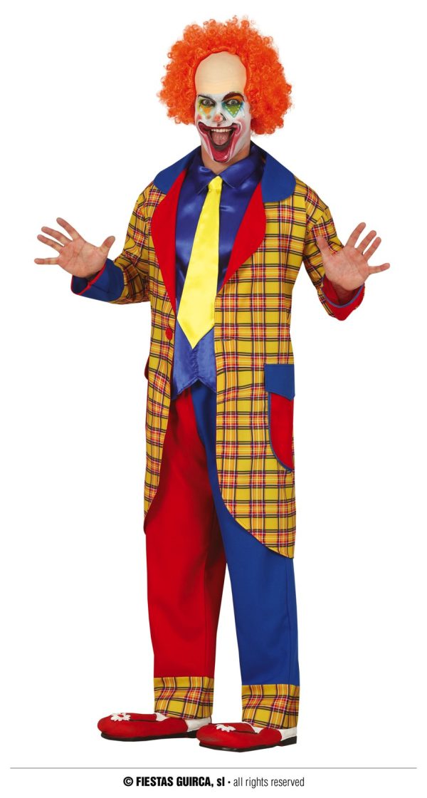 Déguisement clown à carreaux