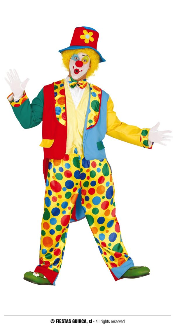 Déguisement clown à pois