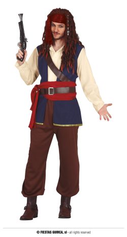 Déguisement pirate bleu