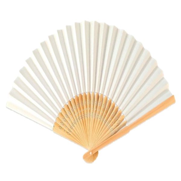 Eventails bambou blanc – Image 2