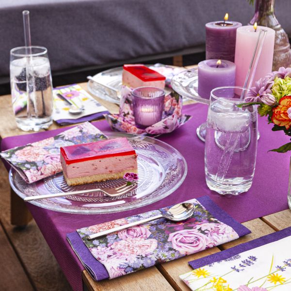 Serviettes lilac flowers – Image 2