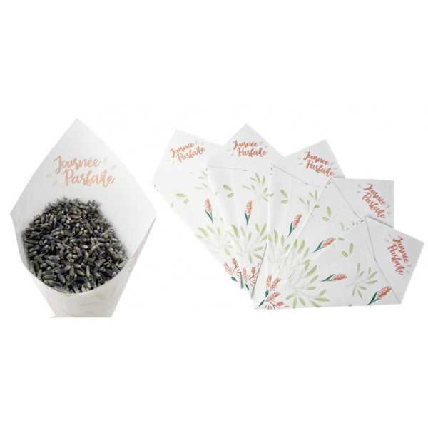Cônes fleurs séchées mariage