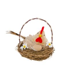 Poule dans panier
