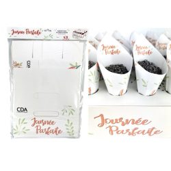 Support cônes fleurs séchées mariage