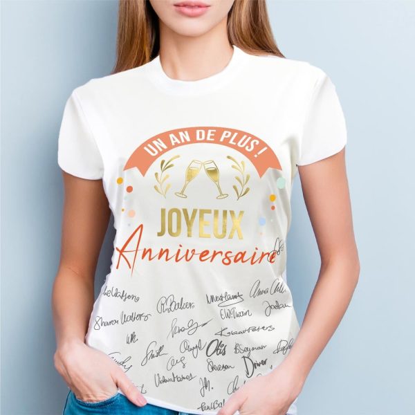 T-shirt femme dédicace 1 an de plus – Image 2