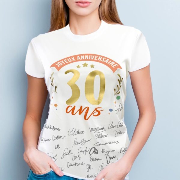 T-shirt femme dédicace âges – Image 3