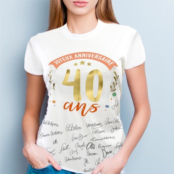 T-shirt femme dédicace âges – Image 4