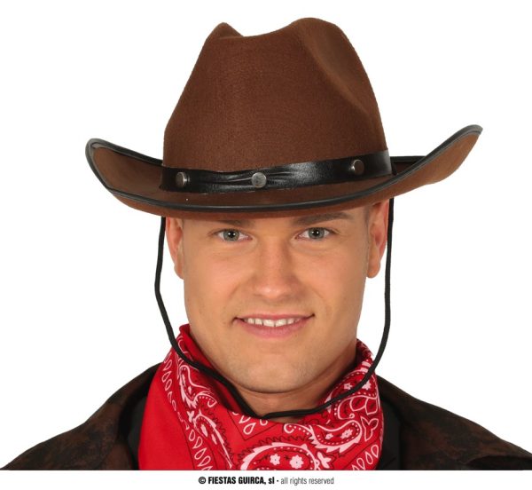Chapeau cow-boy marron