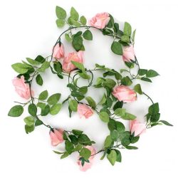 Guirlande de roses roses