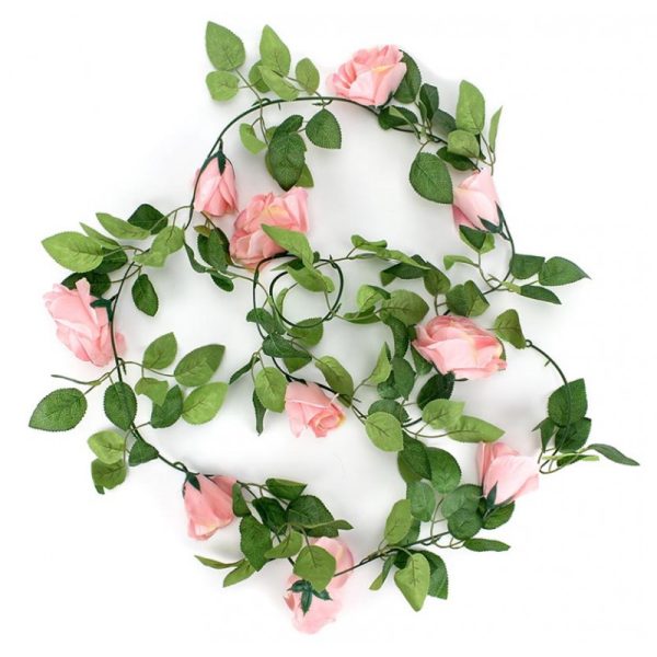 Guirlande de roses roses