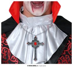 Collier croix rubis