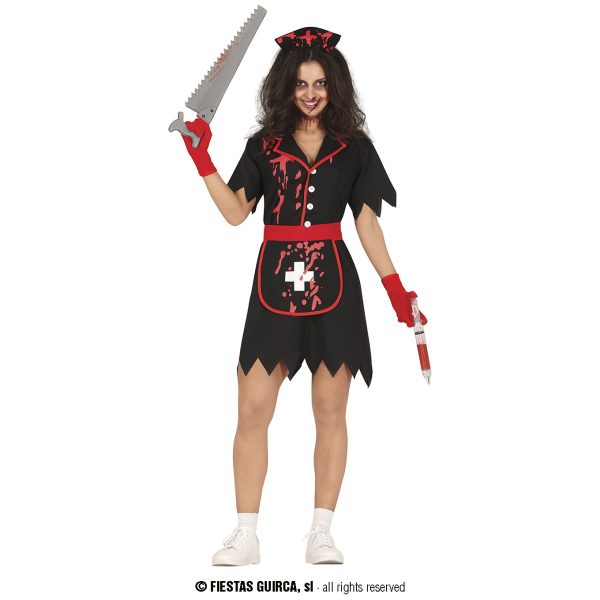 Déguisement black blood nurse