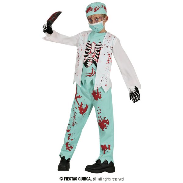 Déguisement squelette zombie médical