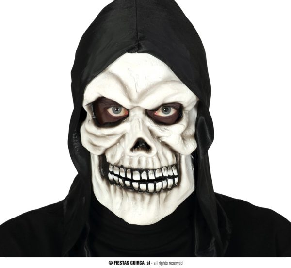 Masque tête de mort avec capuche
