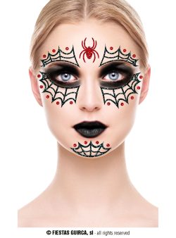Tatouage araignée pailletée