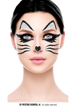 Tatouage chat pailleté