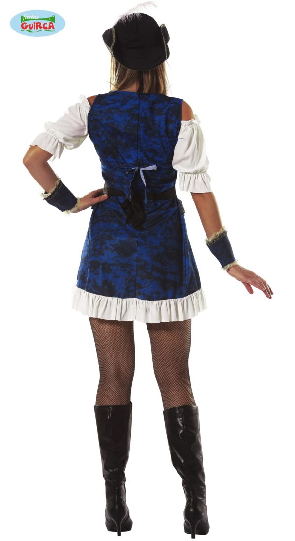 Déguisement femme pirate bleu – Image 2