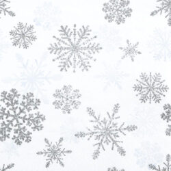 Serviettes snow crystals silver