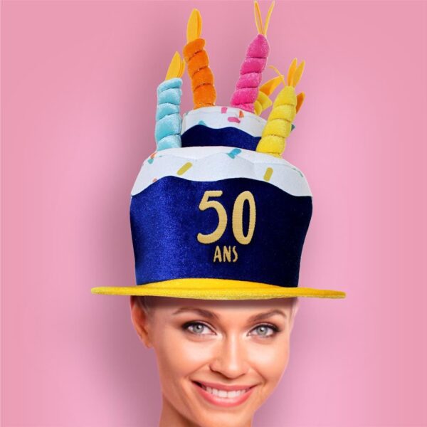 Chapeau bleu bougies âges – Image 2