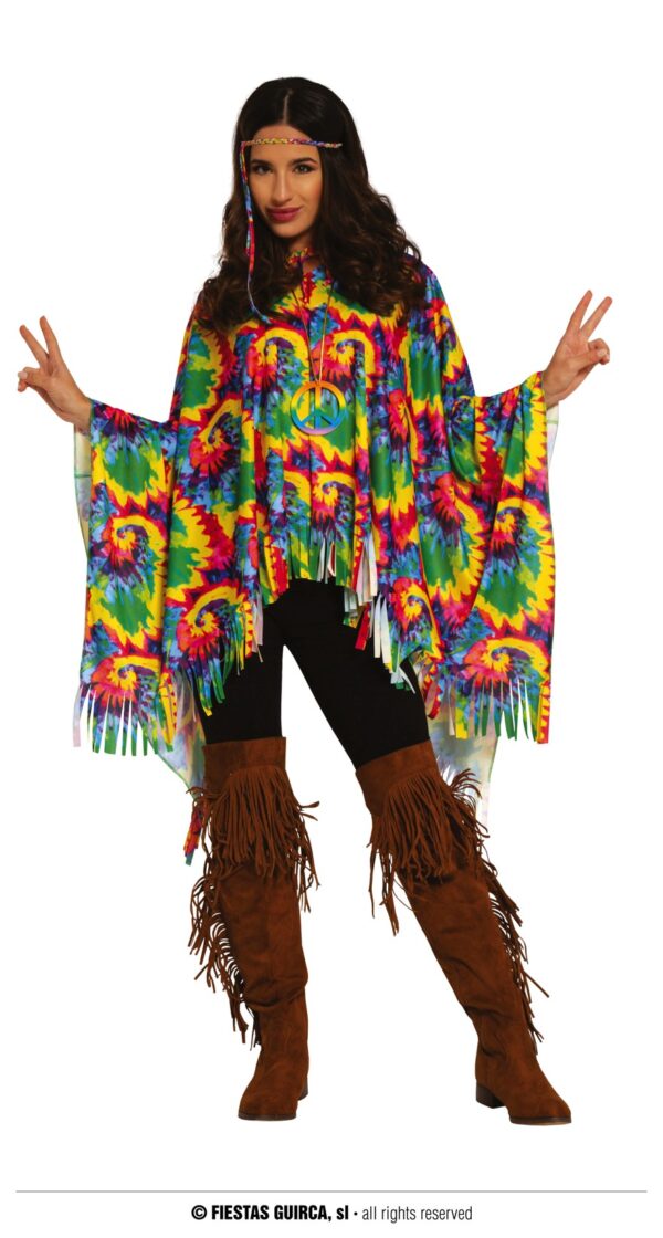 Déguisement poncho hippie