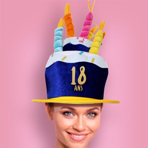 Chapeau bleu bougies âges – Image 4
