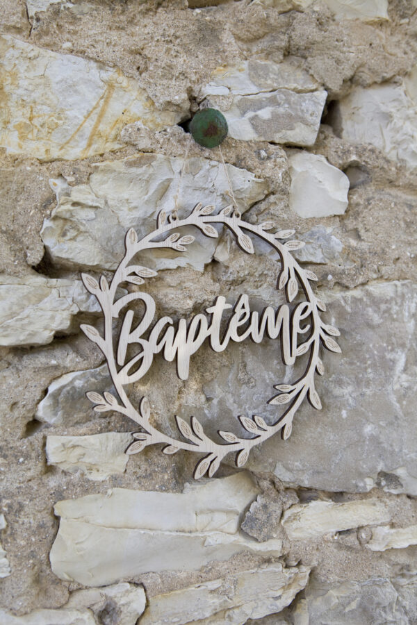 Suspension bois baptême – Image 2