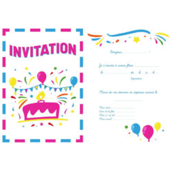 Cartes invitation anniversaire