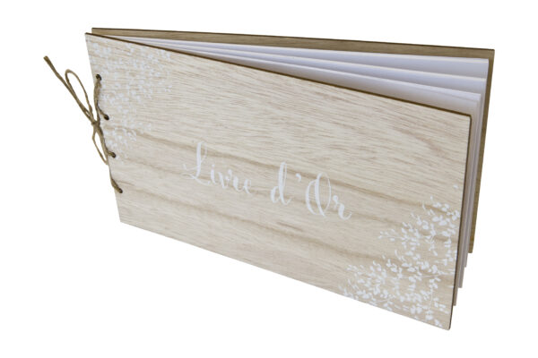 Livre d'or couverture bois