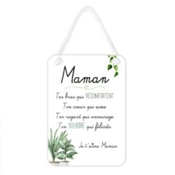 Plaque métal "Maman"