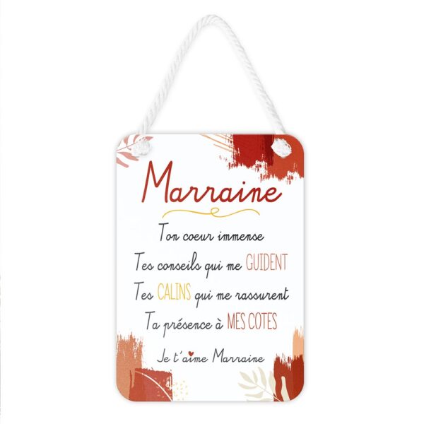 Plaque métal marraine