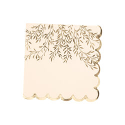 Serviettes jolis brins blush et or