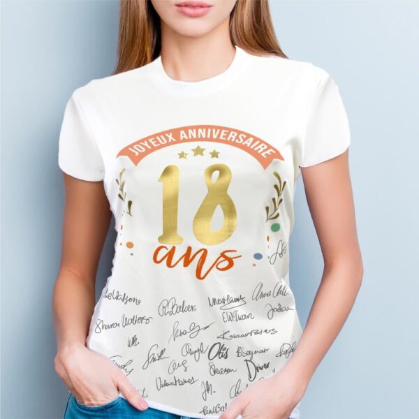 T-shirt femme dédicace âges – Image 7
