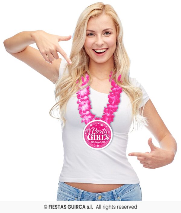 collier fleur party girl rose