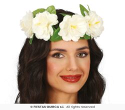couronne fleurs blanches